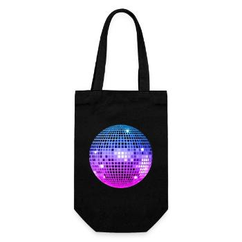 Premium Trendy Disco Ball - Gift Bag for Bottles - black - Front