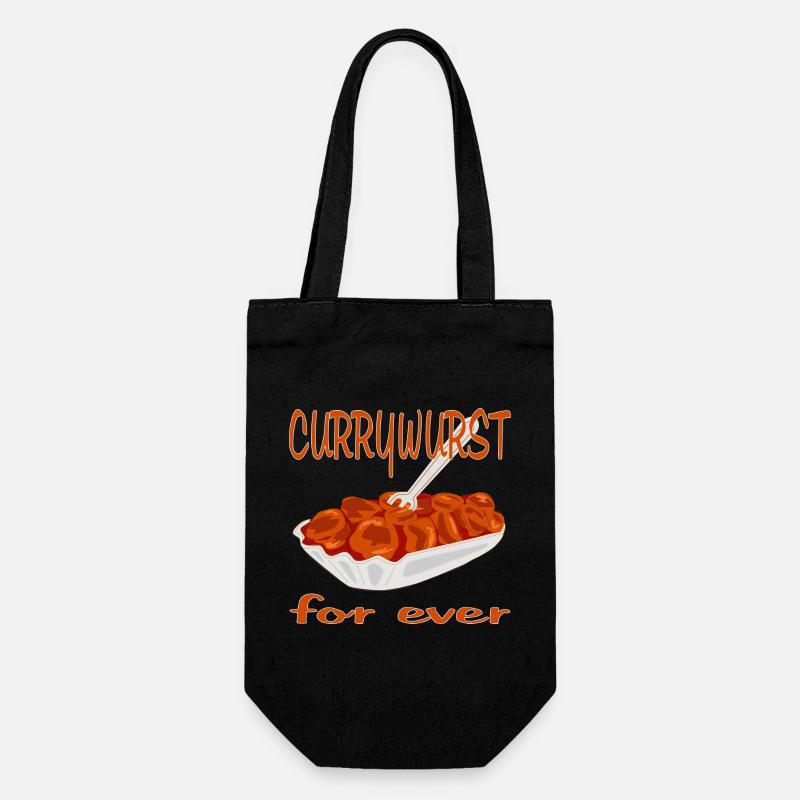 La currywurst est délicieuse - Sac à bouteille - noir