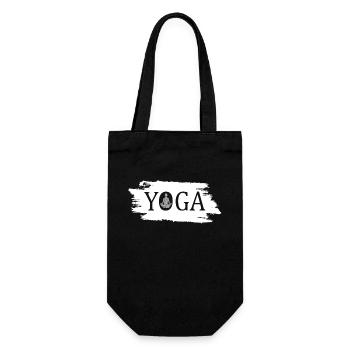 Yoga - Geschenkbeutel für Flaschen - Schwarz - Vorne
