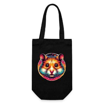 Hamster - Geschenkbeutel für Flaschen - Schwarz - Vorne