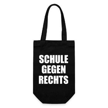 Schule gegen rechts - Geschenkbeutel für Flaschen - Schwarz - Vorne