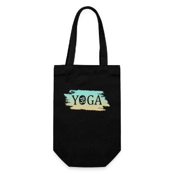 Yoga Om - Geschenkbeutel für Flaschen - Schwarz - Vorne