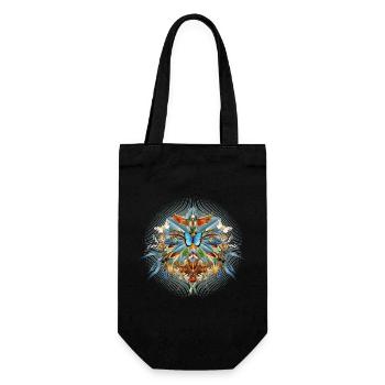 Artistic amulet made of insects in floral shape - Gift Bag for Bottles - black - Front