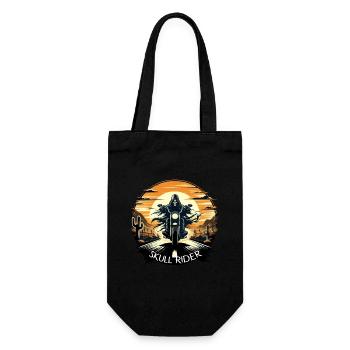 SKULL RIDER: WÜSTENABENTEUER BEI SONNENUNTERGANG - Geschenkbeutel für Flaschen - Schwarz - Vorne