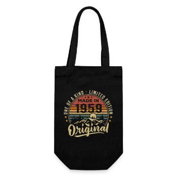 Born 1959 Original Retro Vintage Birthday 1959 - Gift Bag for Bottles - black - Front