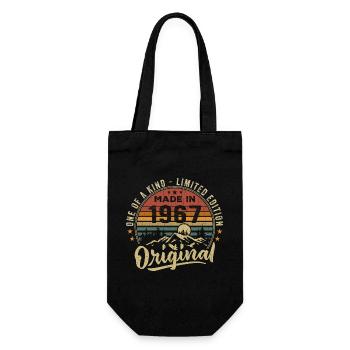 Né 1967 Original Retro Vintage Anniversaire 1967 - Sac à bouteille - noir - Devant
