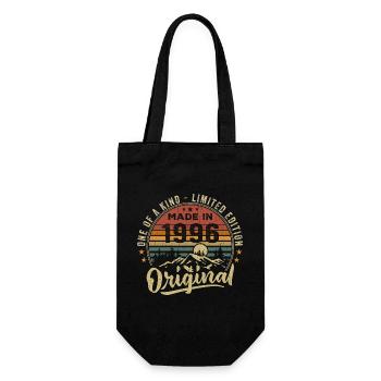 Geboren 1996 Original Retro Vintage Geburtstag 1996 - Geschenkbeutel für Flaschen - Schwarz - Vorne