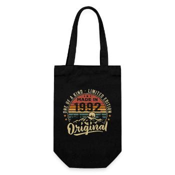 Né 1992 Original Retro Vintage Anniversaire 1992 - Sac à bouteille - noir - Devant