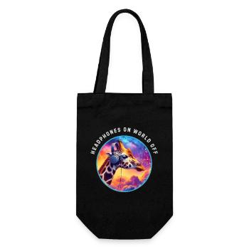 Casque sur le monde éteint - Sac à bouteille - noir - Devant