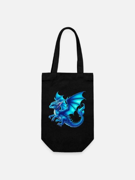 Drache - Geschenkbeutel für Flaschen - Schwarz