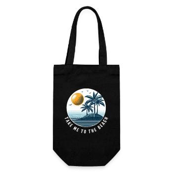 Take me to the Beach - Gift Bag for Bottles - black - Front