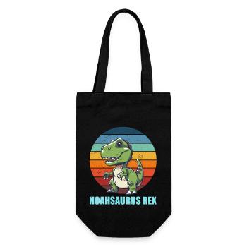 Noahsaurus Rex Noah Tyrannosaurus Rex - Geschenkbeutel für Flaschen - Schwarz - Vorne