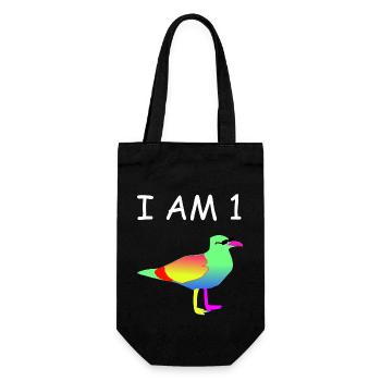 Oiseau coloré - Sac à bouteille - noir - Devant