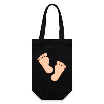 Foot Feet Foot Care Podiatry - Gift Bag for Bottles - black - Front