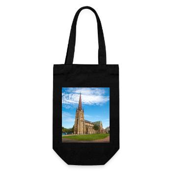 Haga Kirche (Haga kyrka) Göteborg Stadt Schweden - Geschenkbeutel für Flaschen - Schwarz - Vorne