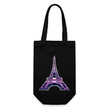Eiffel tower #9 - Gift Bag for Bottles - black - Front
