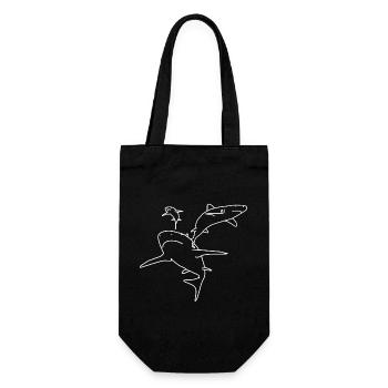 Requins - Sac à bouteille - noir - Devant
