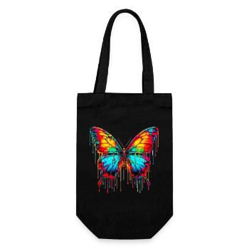 Butterfly - Gift Bag for Bottles - black - Front