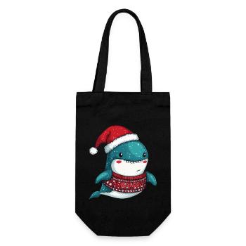 Whale Christmas - Gift Bag for Bottles - black - Front