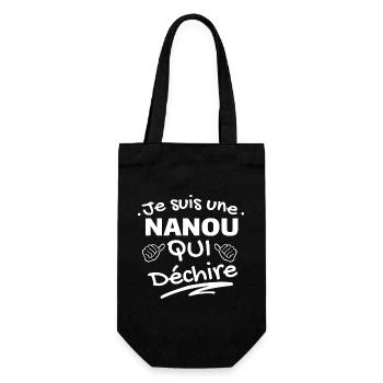 Humor Nanou Qui Décpouce T-Shirt - Geschenkbeutel für Flaschen - Schwarz - Vorne