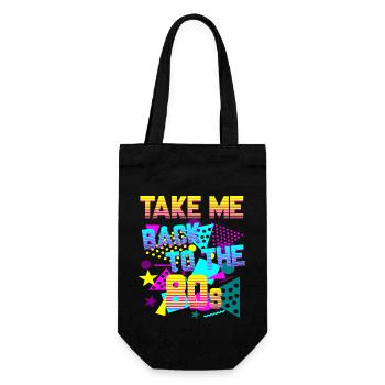 Take Me Back to 80's - Geschenkbeutel für Flaschen - Schwarz - Vorne