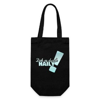 Vorname Haily - Geschenkbeutel für Flaschen - Schwarz - Vorne