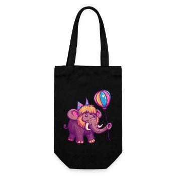 Bande dessinée d’anniversaire mammouth - Sac à bouteille - noir - Devant