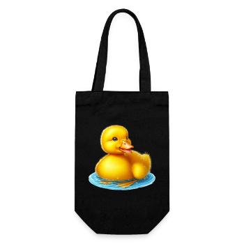 Duckling Duck Duck Duck - Gift Bag for Bottles - black - Front