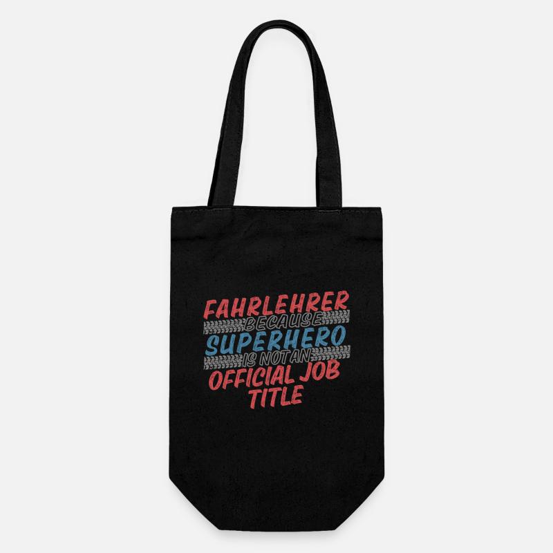 Instructeur de conduite Superhero Auto-école - Sac à bouteille - noir