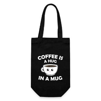 Coffee is a Hug in a Mug - Gift Bag for Bottles - black - Front