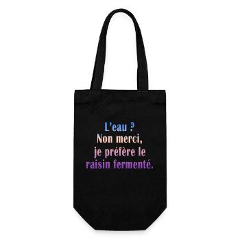 papa humour blague raisin fermenté drôle - Sac à bouteille - noir - Devant