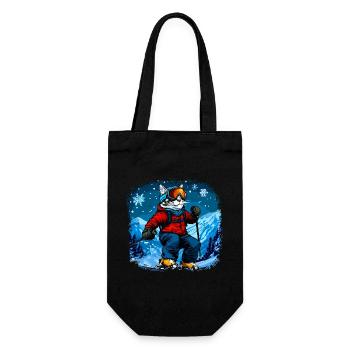 Cat Skis - Gift Bag for Bottles - black - Front