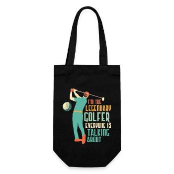 I'm The Legendary Golfer Everyone Is Talking About - Gift Bag for Bottles - black - Front