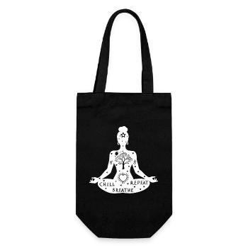 Yoga Art #3 - Gift Bag for Bottles - black - Front