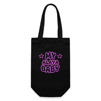 First name Alaya - Gift Bag for Bottles - black - Front