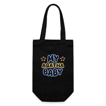 Geschenk für Agatha - Geschenkbeutel für Flaschen - Schwarz - Vorne