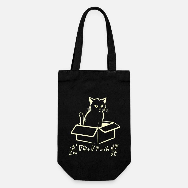 Schrödingers Katze - Geschenkbeutel für Flaschen - Schwarz
