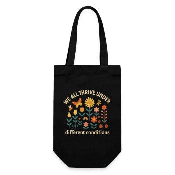 Nous nous épanouissons dans des conditions différentes - Sac à bouteille - noir - Devant