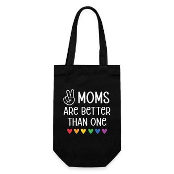 Mois de la fierté LGBTQ - Deux mamans valent mieux qu’une - Sac à bouteille - noir - Devant