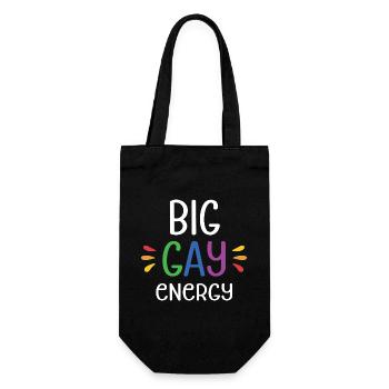 LGBTQ Pride Month - Big Gay Energy - Gift Bag for Bottles - black - Front