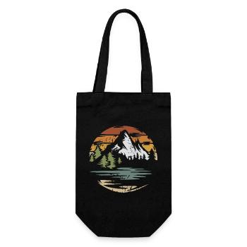 Paysage de montagne vintage – Nature & Adventure Design - Sac à bouteille - noir - Devant