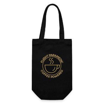 Flight Paramedic Coffee powered Luftrettung - Geschenkbeutel für Flaschen - Schwarz - Vorne