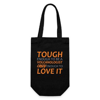Volcanologist crazy Volcanology - Gift Bag for Bottles - black - Front
