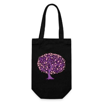 Nature in bloom - Gift Bag for Bottles - black - Front
