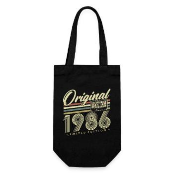 1986 Vintage Vintage Rétro Cadeau d’anniversaire - Sac à bouteille - noir - Devant