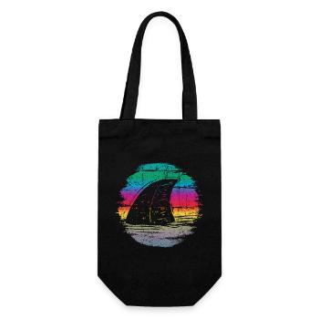 Sunset Surfer Wave Illustration - Gift Bag for Bottles - black - Front