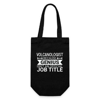Volcanologist Genius Volcanology - Geschenkbeutel für Flaschen - Schwarz - Vorne