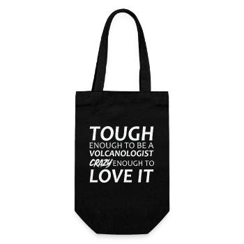 Volcanologist crazy Volcanology - Gift Bag for Bottles - black - Front