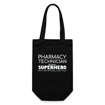 Pharmacy technician Superhero - Geschenkbeutel für Flaschen - Schwarz - Vorne