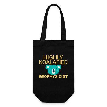 Geophysicist Koalafied Geophysics - Geschenkbeutel für Flaschen - Schwarz - Vorne